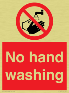 No hand washing